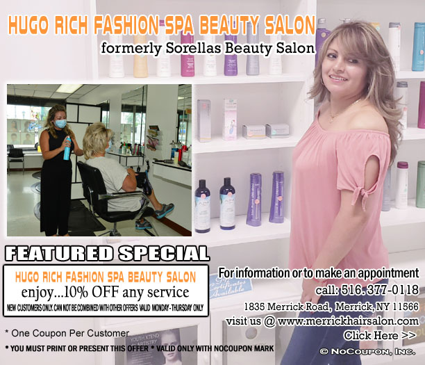 Hugo Rich Organic Fashion Spa Beauty Salon, Merrick, NY Specials